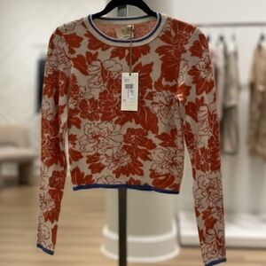 Floral Knit Women's Top